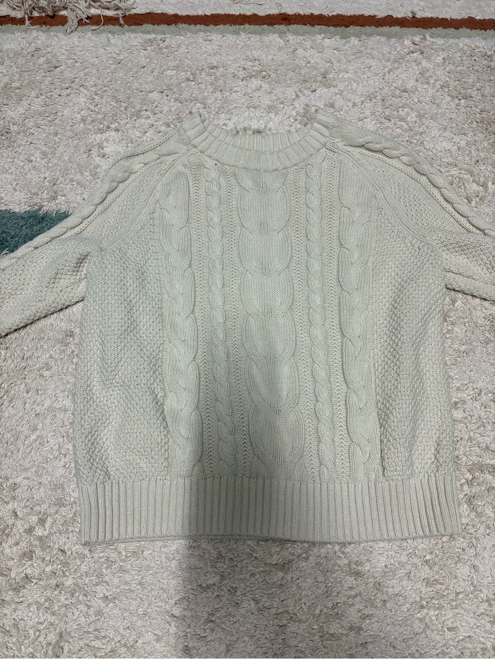 GAP Cable Knit Crewneck Sweater - Cream